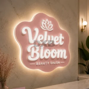 Halo-Lit Signage Dubai with illuminated 3D lettering