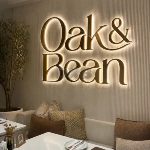 Halo-Lit Signage Dubai with illuminated 3D lettering